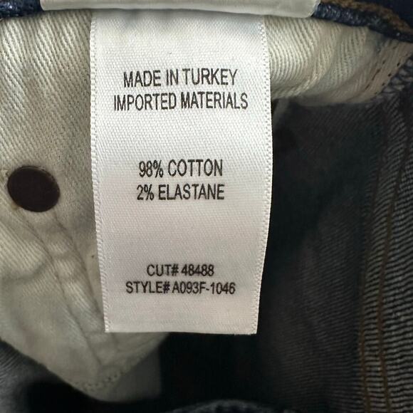 NWT Agolde Nico High Rise Skinny Jeans Button Fly Women's Blue Size 23 - Picture 6 of 6